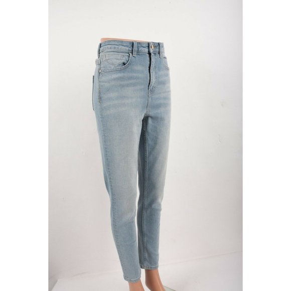 Zara Womens Denim Jeans EU 40 US 8 High Rise Skinny Light Blue 8228/221 NWT - Picture 3 of 8